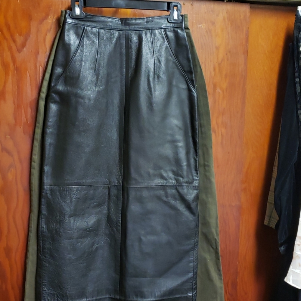 leather skirt